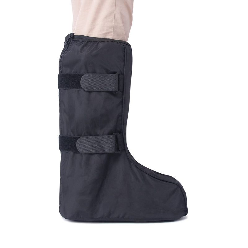 [Australia] - Life-C Walking Boot Cover Medical Cast Fracture Orthopedic Brace Leg Foot Support with Sole High Tall Black M Medium 
