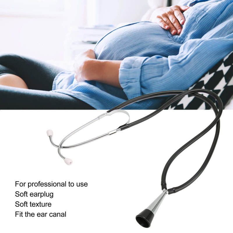 [Australia] - Fetal Stethoscope, Fetal Heart Stethoscope Monitoring Fetal Stethoscope Monitor Fetal Stethoscope Aluminum Alloy Soft Silicone Black Flexible Professional 