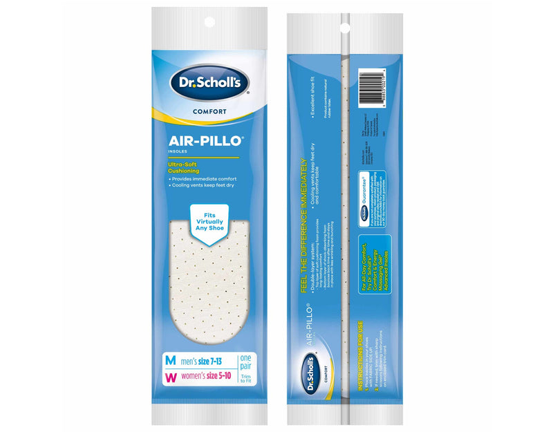 [Australia] - Dr. Scholl's Insoles Air-Pillo Cushioning - 3 Pairs (Men's Sizes 7-13 & Women's Sizes 5-10) 