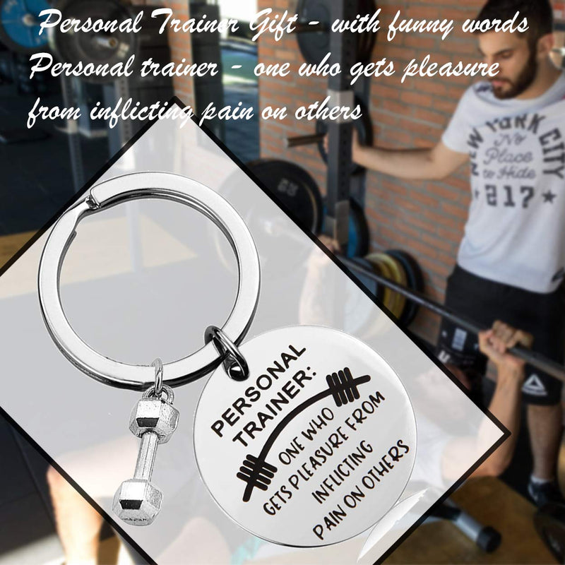 [Australia] - Lywjyb Birdgot Personal Trainer Gift Fitness Gift Gym Gift Workout Gift One Who Get Pleasure from Inflicting Pain on Others Funny Trainer Keychain 