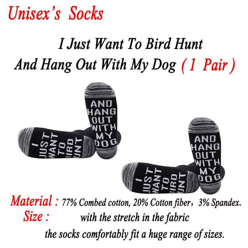 [Australia] - PYOUL Bird Hunting Gift Hunting Dad Gift Hunting Lover Gift I Just Want To Bird Hunt And Hang Out With My Dog Socks 