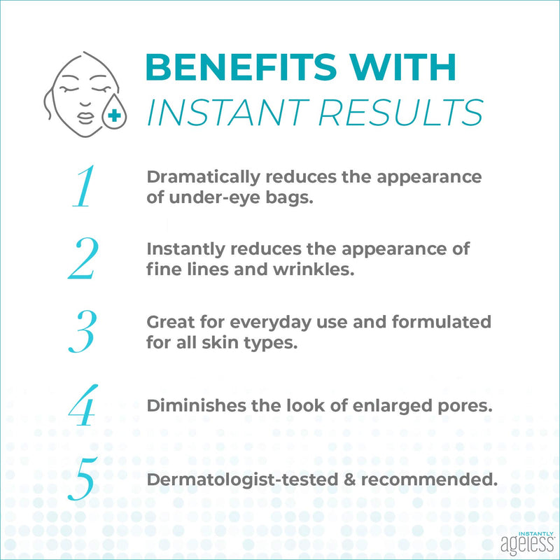 [Australia] - INSTANTLY AGELESS - Facelift In A Box Anti-Aging Face Cream for Forehead Wrinkles, Eyebrows, and Under-Eye Bags (10 Vials)… 10-Vials 