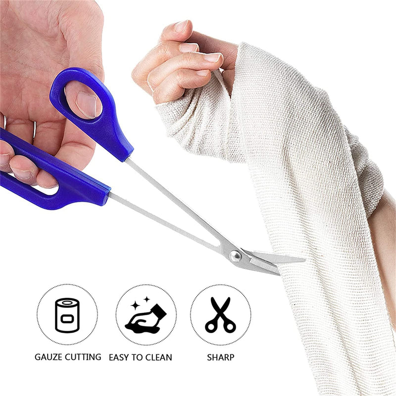 [Australia] - Long Handled Nail Scissors Clippers, Cuticle Pushers Perfect for Thick Toe Nails Easy Reach Handle Unique Design Ergonomic Ingrown Toenail File 