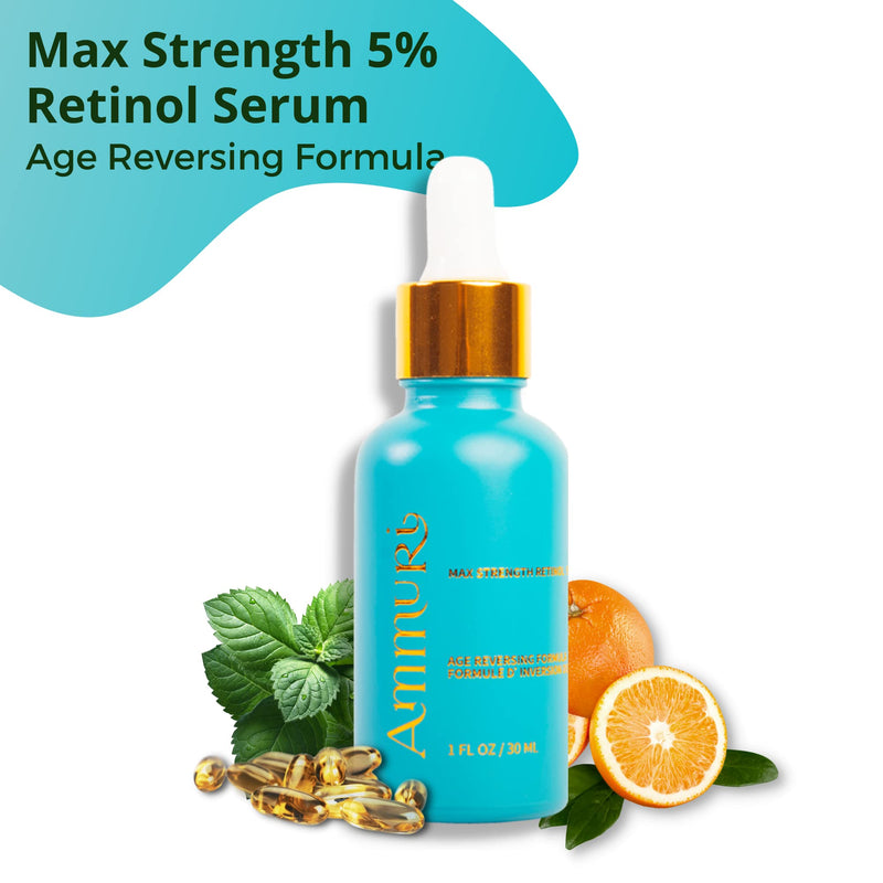 [Australia] - Ammuri Retinol Serum (5% Max Retinol) High Strength Maximum Dose Retinoid Anti Aging Acne 5% Max Retinol 