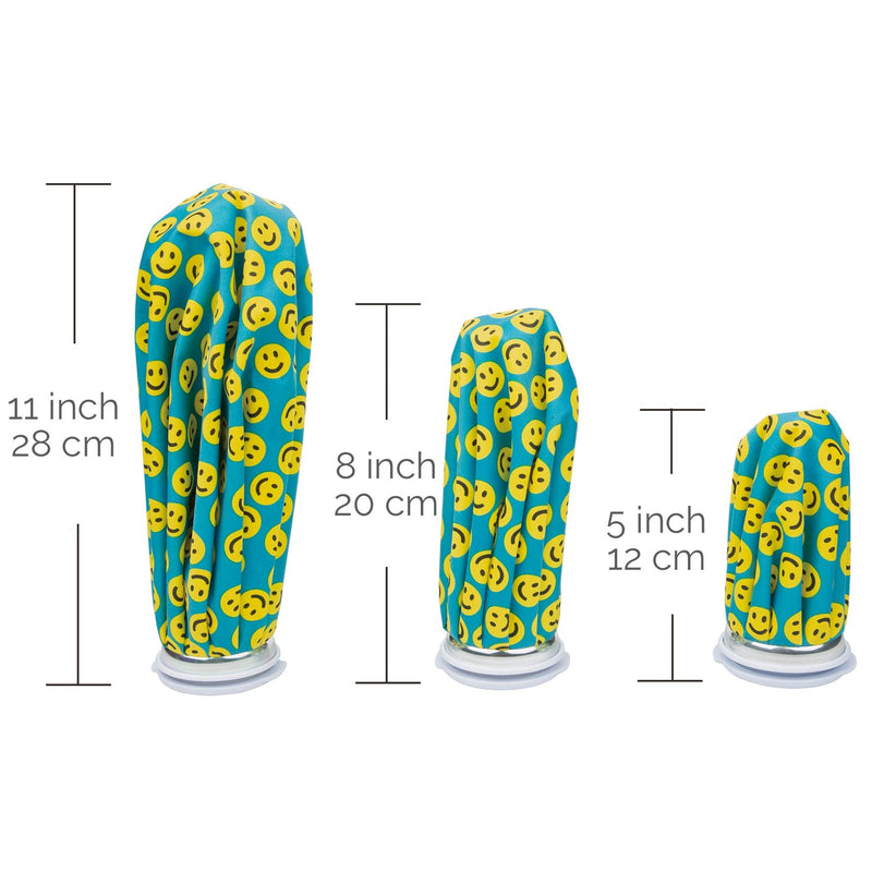 [Australia] - Neotech Care Ice Bag for Injuries, Swelling, Headache, Pain Relief, First Aid - Cold Pack Screw Top Lid - Reusable, Refillable, Flexible & Waterproof Pouch / Bladder Style (28cm, Lime Design) Limes 1 Count (Pack of 1) 