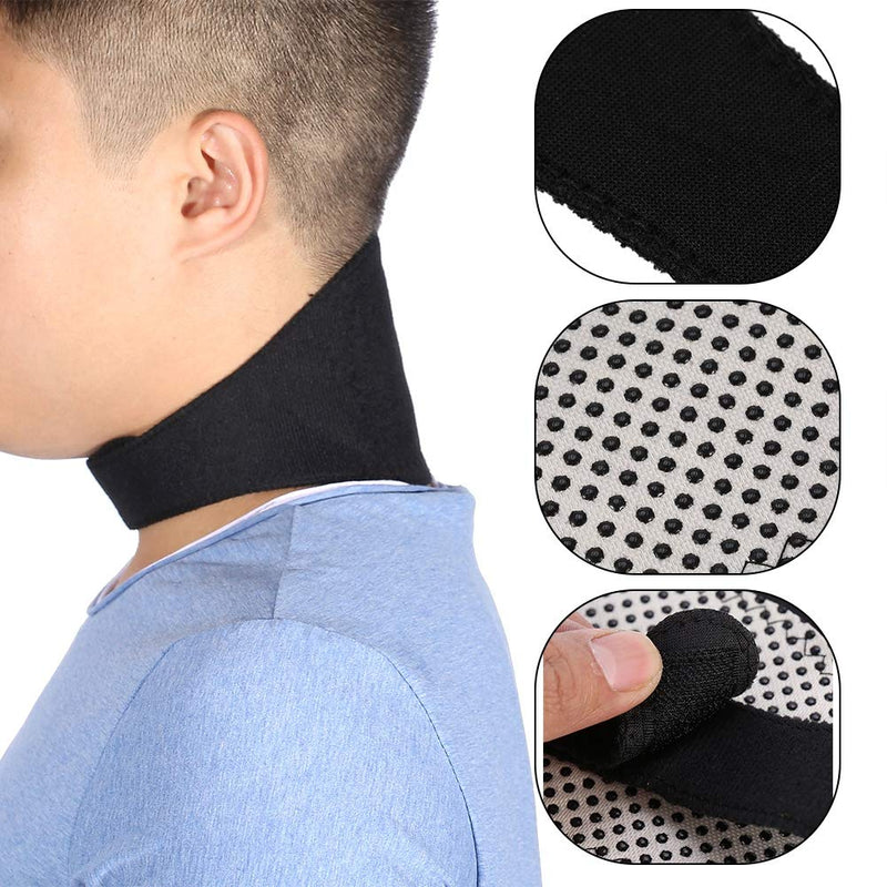 [Australia] - Portability Neck Brace Support, Soft Cotton Neck Collar Heated Brace Wrap Strap for Daily Work Air Car Travel Train 