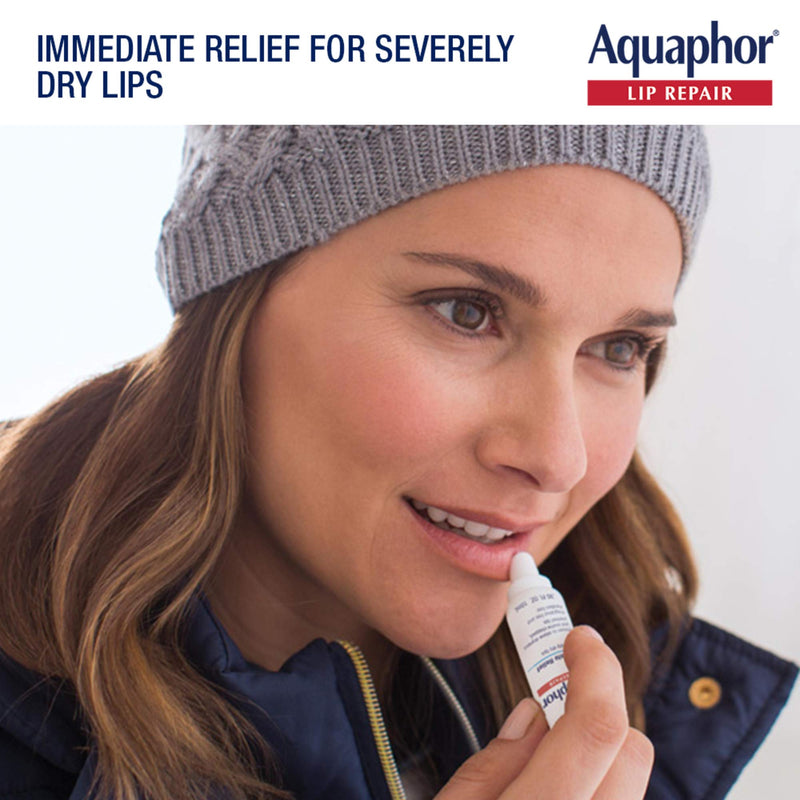 [Australia] - Aquaphor Lip Repair Ointment - Long-lasting Moisture to Soothe Dry Chapped Lips - .35 fl. oz. Tube 