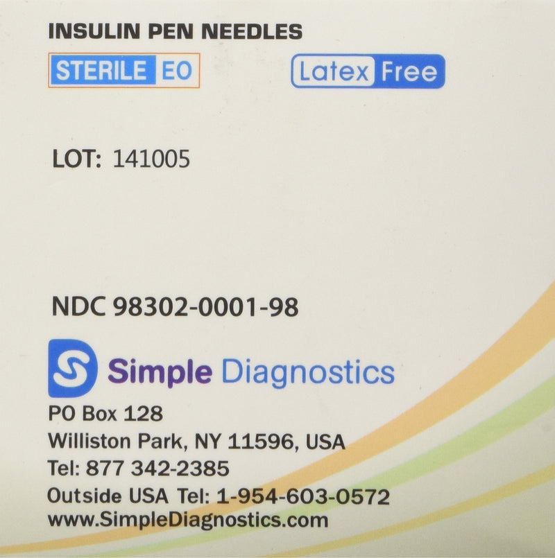 [Australia] - Clever Choice Comfortez Insulin Pen Needles 31g 8mm 100/bx, 100 Count 
