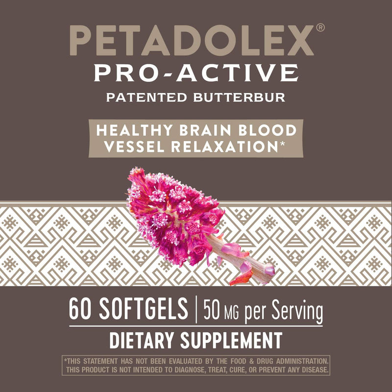 [Australia] - Enzymatic Therapy Petadolex Pro-Active Blood Vessel Health with Patented Butterbur, 60 Softgels 