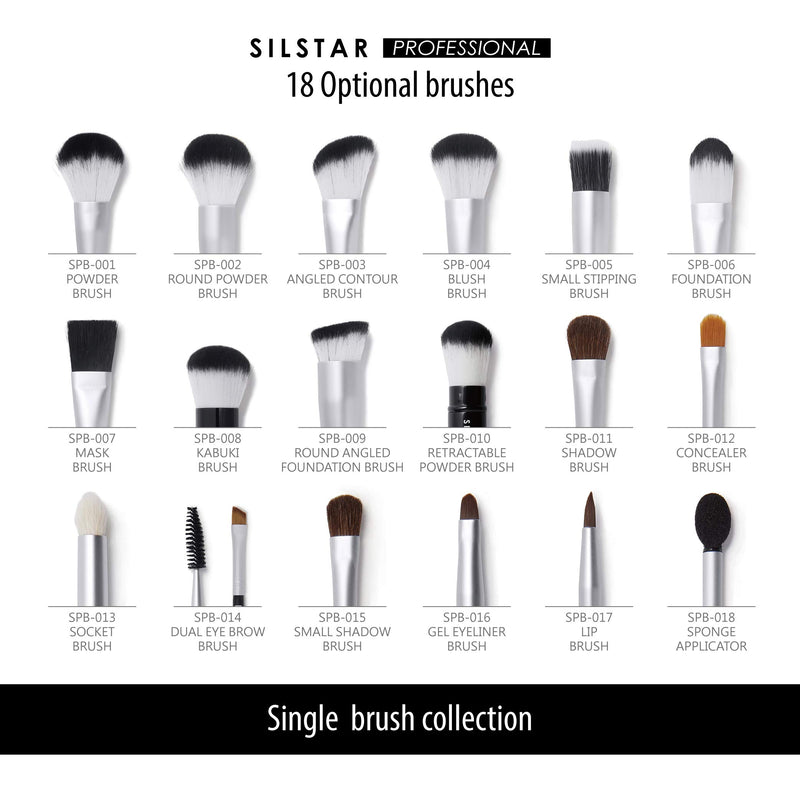 [Australia] - SILSTAR PROFESSIONAL FOUNDATION BRUSH WITH HANDLE MADE OF NATURAL BIRCH WOOD, MADE IN KOREA SPB006 