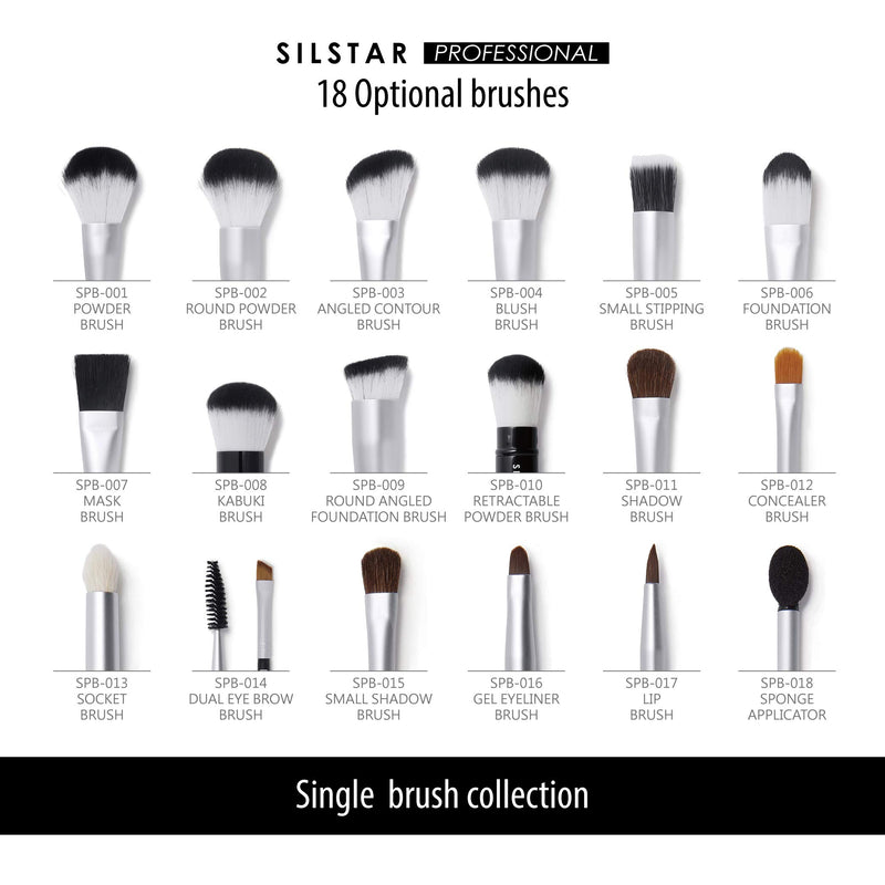 [Australia] - SILSTAR PROFESSIONAL SMALL SHADOW BRUSH, CRUELTY-FREE PONY HAIR EYE BRUSH FOR FLAWLESS MAKEUP APPLICATION WITH NATURAL BIRCH WOODEN HANDLE MADE IN KOREA SPB015 