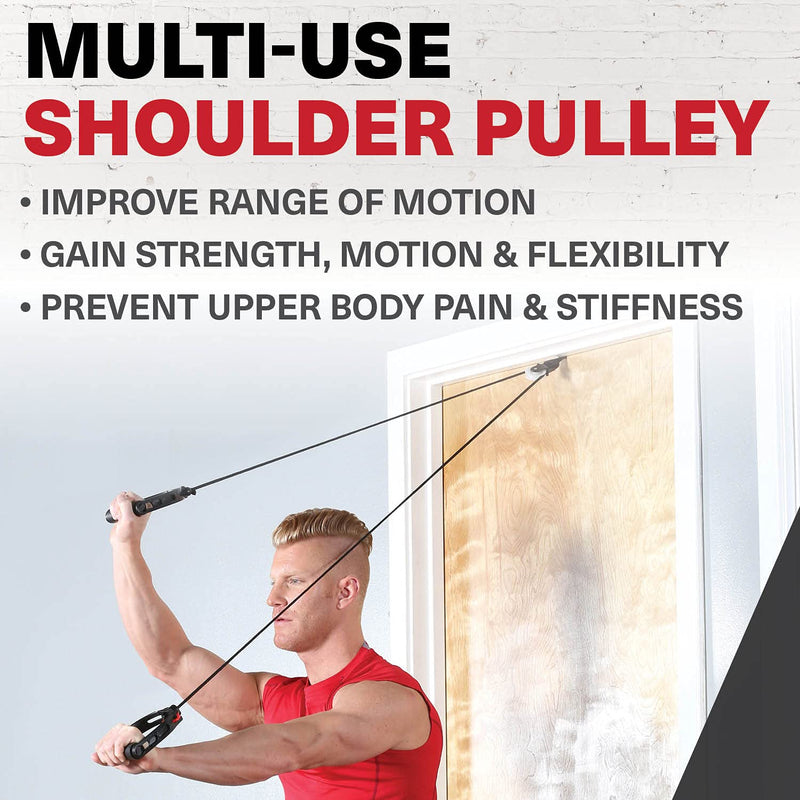 [Australia] - Lifeline Multi-Use Shoulder Pulley for Assisting Rehabilitation and Increasing Flexibility Black, Standard 