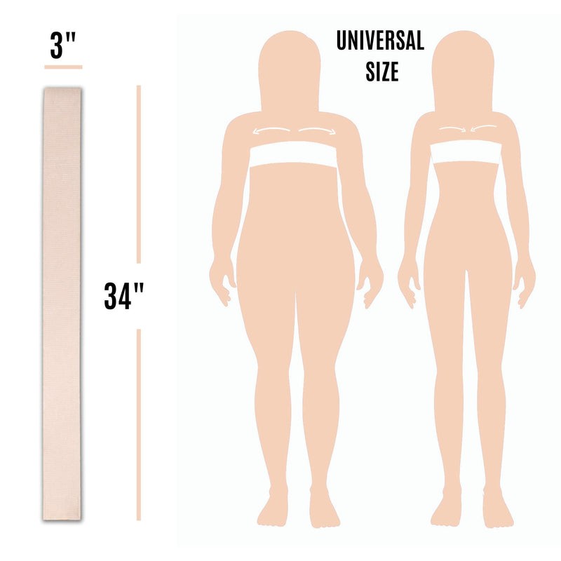 [Australia] - Breast Implant Stabilizer Band, Post Surgery Breast Augmentation and Reduction Strap, Chest Belt, Breast Support Bandage, One Size Fits All (Beige) Beige 