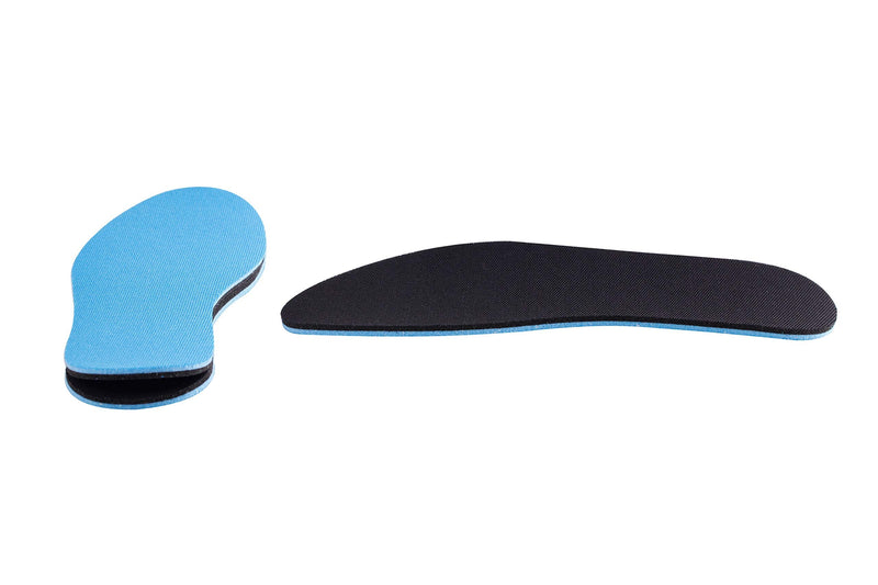 [Australia] - Amitataha 2 Pairs Breathable Insoles, Super-Soft, Sweat-Absorbent, Double-Colored and Double-Layered Shoe Inserts of Foam That Fit in Any Shoes (Blue/Black, 5-6.5 Women/4-5.5 Men) Blue/Black 