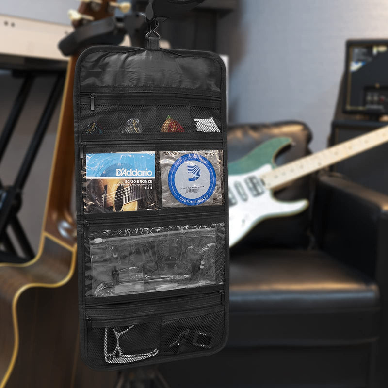 [Australia] - Geekria Elite Guitar Accessory Organizer, Foldable Bag, Easy Access Pockets Case, Picks Parts Holder Storage (Dark Grey) 