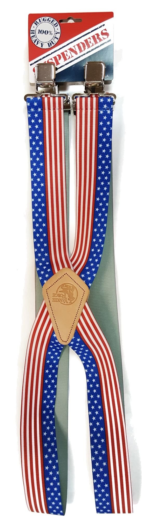 [Australia] - USA MADE CUSTOM SUSPENDERS • 2" WIDE • STRONG METAL CLIPS • BUY AMERICAN ! 54" Usa Flag 