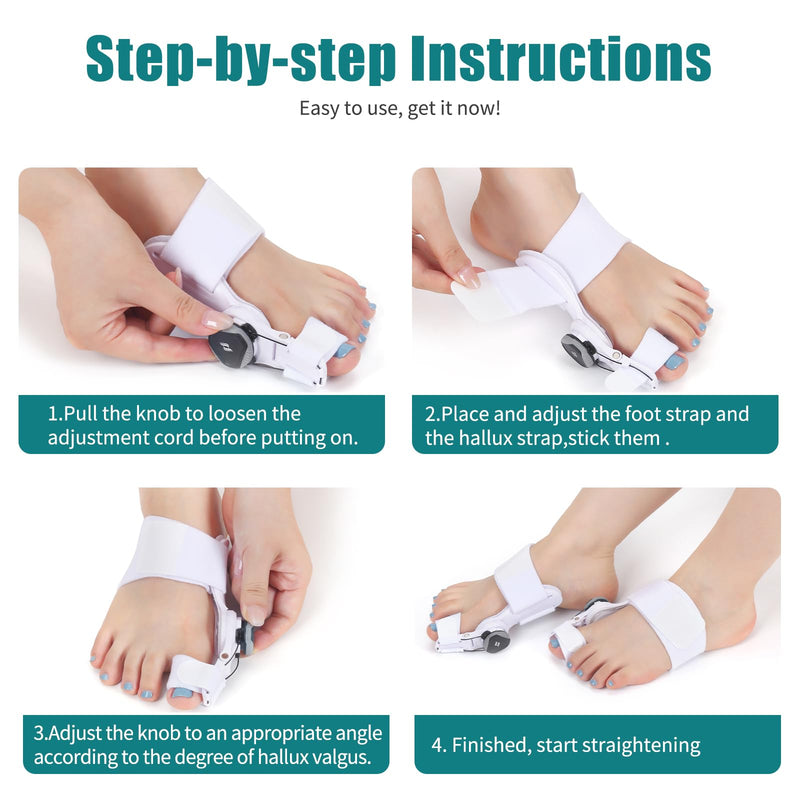 [Australia] - Tairibousy Bunion Corrector for Women Men Big Toe Orthopedic Bunion Toe Straightener for Bunion Pain Relief Adjustable Bunion Splint Brace for (1 Pc) 1 Pc 