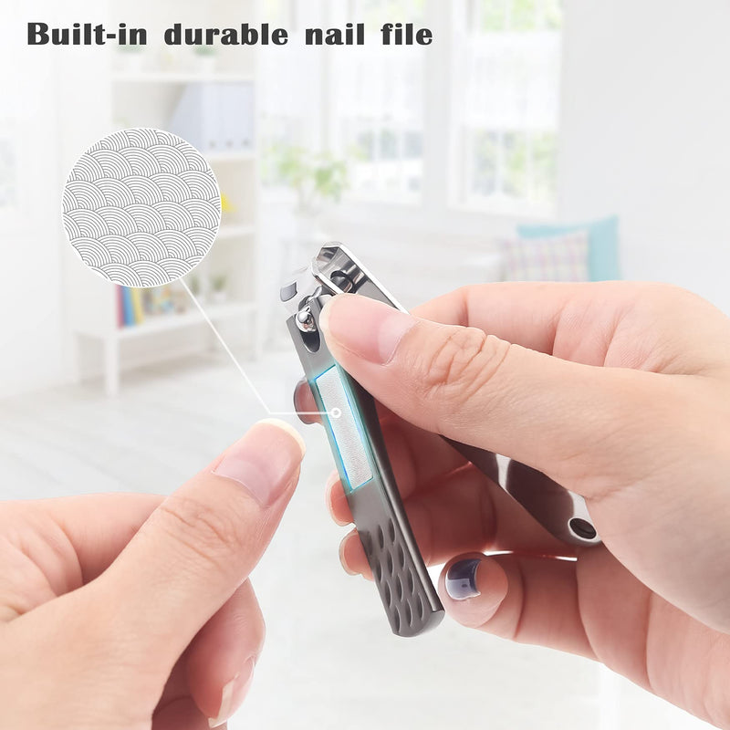 [Australia] - FVION Nail Clippers Set, Nail Cutter Stainless Steel for Thick Fingernails Toenails Heavy Duty Nail Clipper for Men Women 