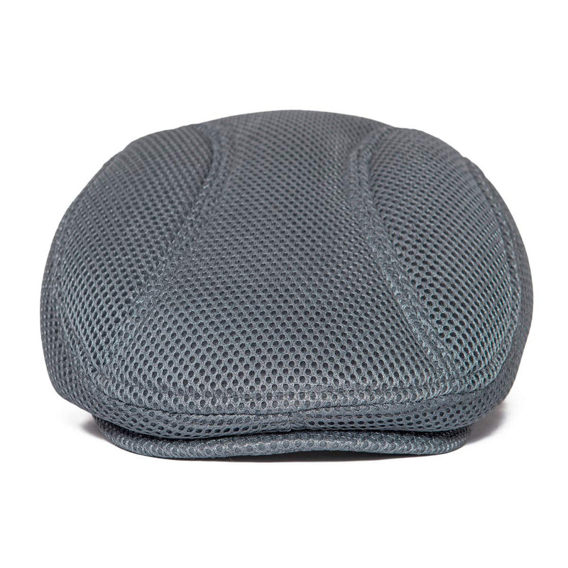 [Australia] - FEINION Men Mesh Newsboy Cap Flat Ivy Gatsby Cabbie Driving Berets Hat Grey Large-X-Large 