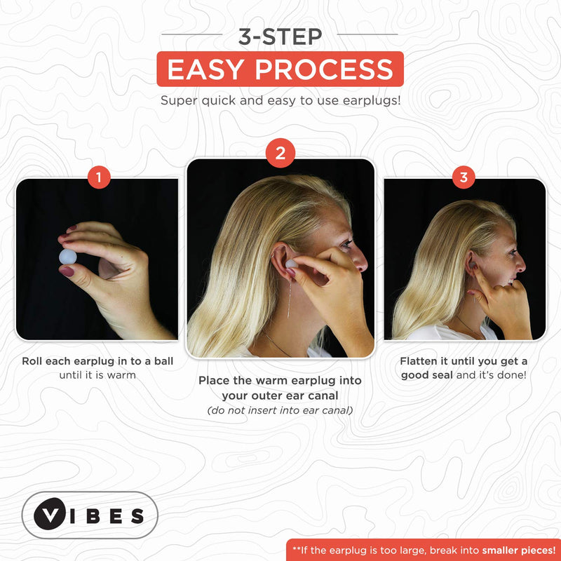 [Australia] - Silicone Ear Plugs - 6 Pairs Vibes Reusable Earplugs For Sleep, Custom Waterproof Moldable Gel, 32 dB Best Sound Blocking Earplug, Noise Reduction in Sleeping, Travel, Swimming, Studying, Construction 