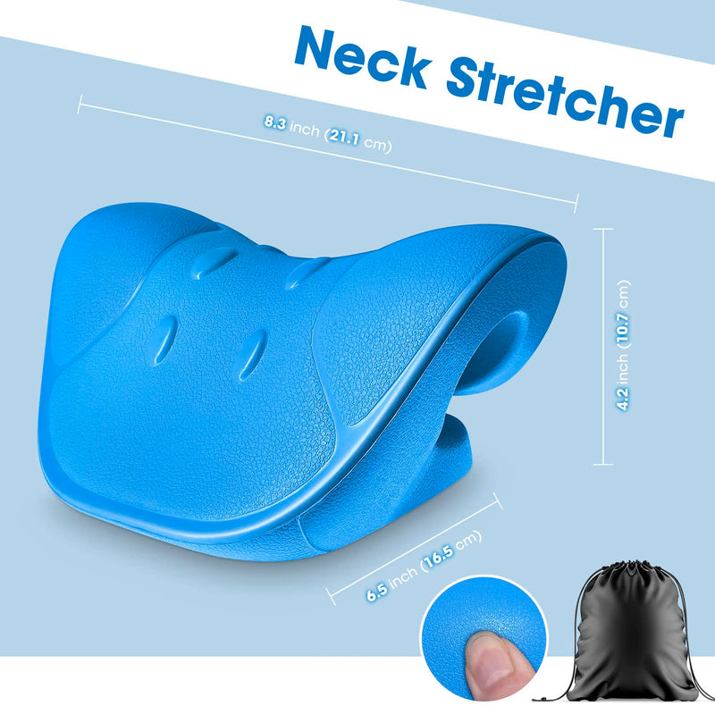 [Australia] - Anzorhal Neck Stretcher,Neck Cloud,Neck Pain Relife,Neck Cloud - Cervical Traction Device,Neck Hump Corrector,Neck Stretcher Posture Corrector (Blue) Blue 