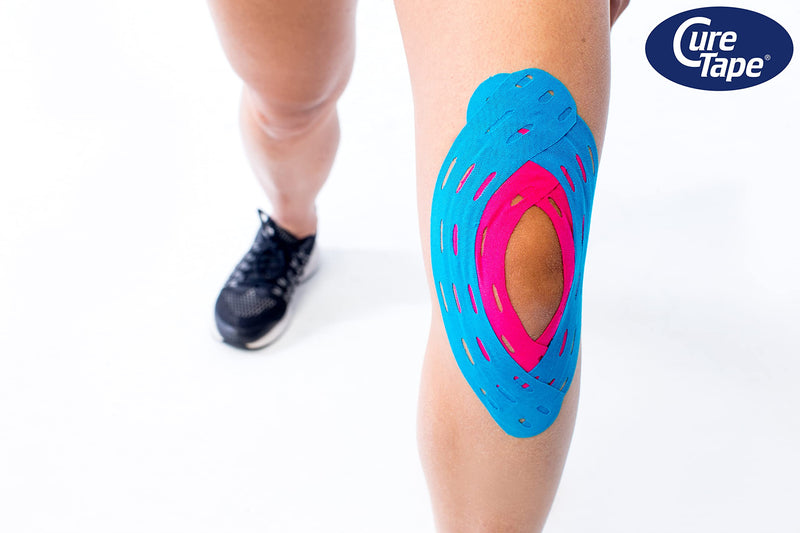 [Australia] - CureTape® Sports Kinesiology Tape | 30% Stronger Adhesion for Extreme Sporting Conditions | Waterproof & Quick Dry Viscose | Recover Faster, Train Harder! (Blue) Blue 