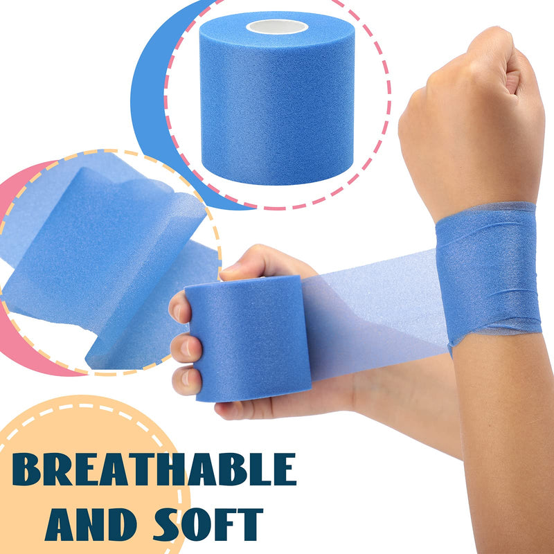 [Australia] - Foam Underwrap Tape Sports Pre-wrap Athletic Tape Bandage Elastic Underwrap for Ankles Wrists Hands and Knees (Blue, Rose Red, Beige) Blue, Rose Red, Coffee 