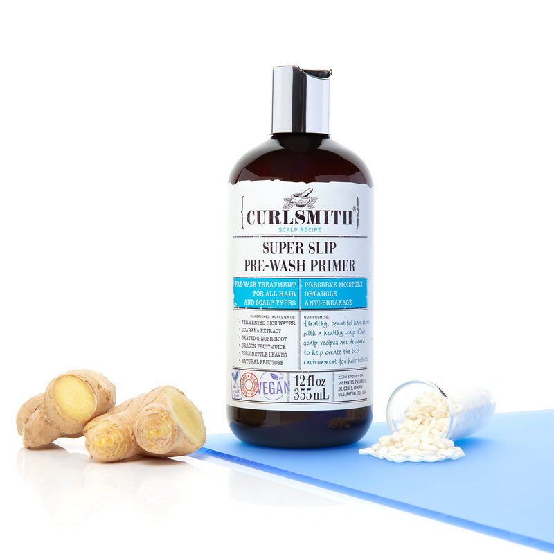 [Australia] - Curlsmith - Super Slip Pre-Wash Primer - Vegan Scalp Stimulating Treatment, Protecting and Moisturising (355ml/12 fl oz) 
