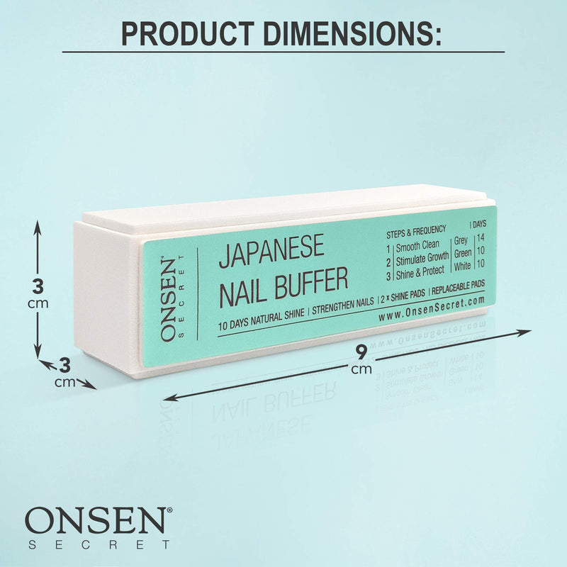 [Australia] - Onsen Professional Nail Buffer, Ultimate Shine Nail Buffing Block With 3 Way Buffing Methods, Smooth & Shine After Onsen Nail Filer, Compact Purse Size Manicure Tools for Optimum Nail Care 1 Count 