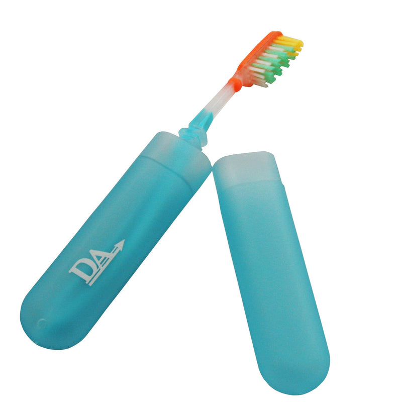 [Australia] - Dental Aesthetics Toothbrush Case Travel Cover ~ Plastic Holder, Store Clean Brushes on Holidays (Blue) Blue 