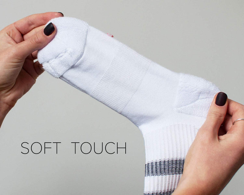 [Australia] - VITSOCKS Women's BAMBOO Very Soft Athletic Socks (3 PAIRS) Cushioned Comfy Crew 3-5.5 