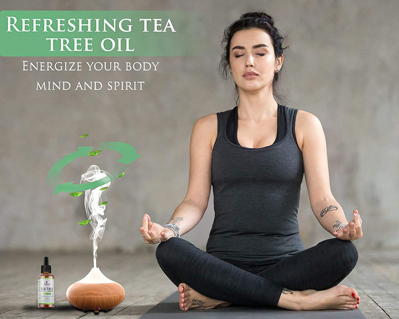 [Australia] - Kanzy Tea Tree Oil for Skin 60ml Treatment for Hair, Face, Acne Blemishes, & Nails Natural Vegan Organic Tea Tree Essential Oil 