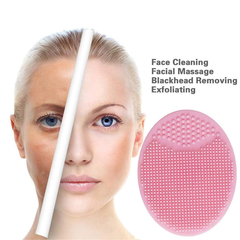 [Australia] - 2 Pcs Facial Cleansing Brush,2 Pcs Silicone Face Mask Brush Mini Manual Silicone Face Scrubber Face Massager Brush Anti-Aging Skin Cleanser and Deep Exfoliator Makeup Tool for Facial Skin Care(4 Pcs) 4 Pcs Silicone Brush 