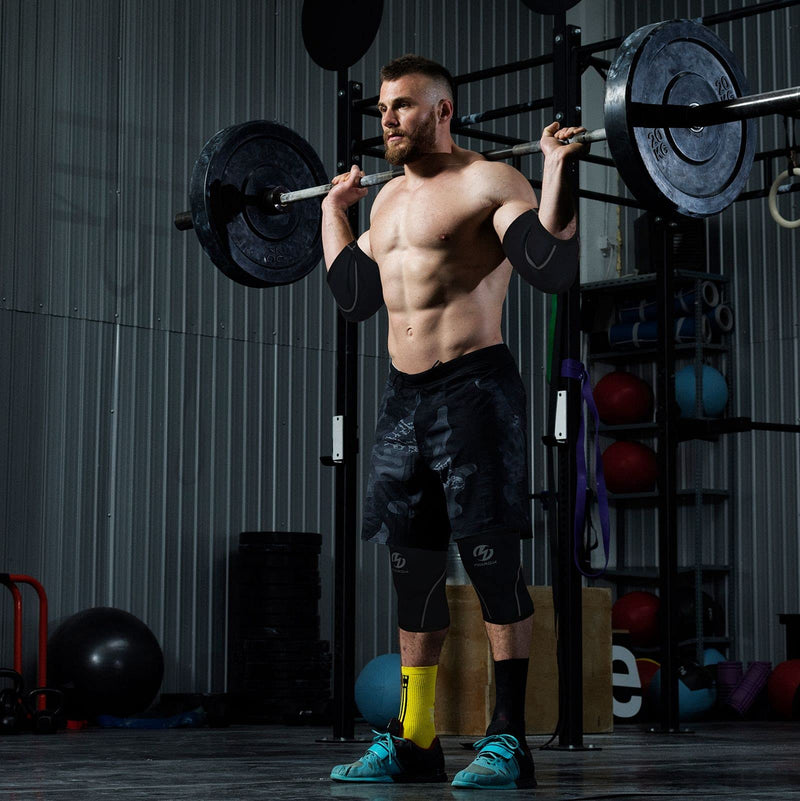 [Australia] - Knee Sleeves (1 Pair), 7mm Neoprene Compression Knee Braces, Great Support for Cross Training, Weightlifting, Powerlifting, Squats, Basketball and More X-Large Black 