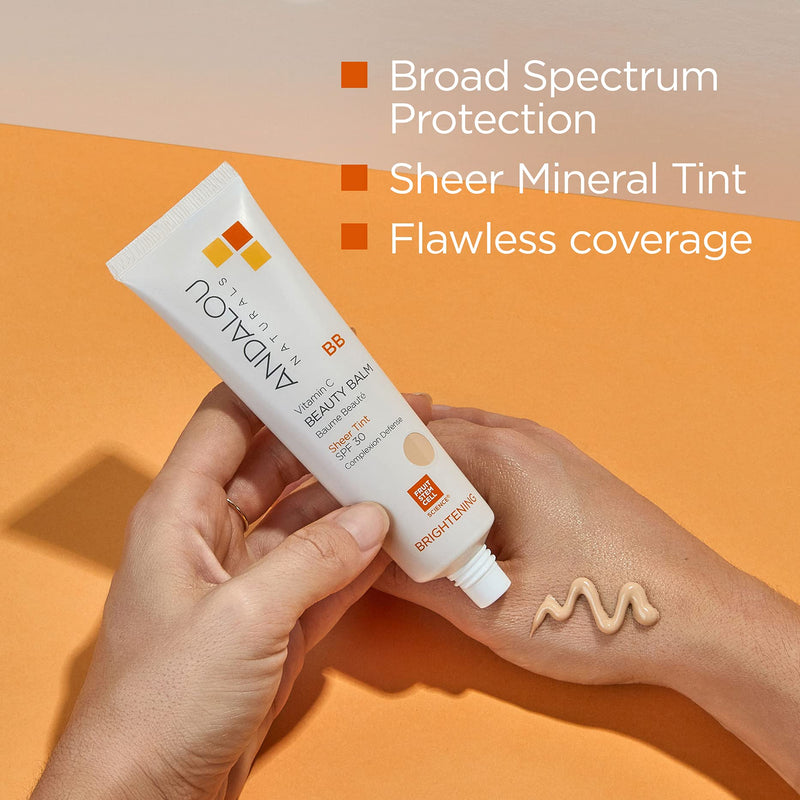 [Australia] - Andalou Naturals Vitamin C BB Beauty Balm Sheer Tint SPF 30 Ounce, 2 Fl Oz Vitamin C - Brightening 