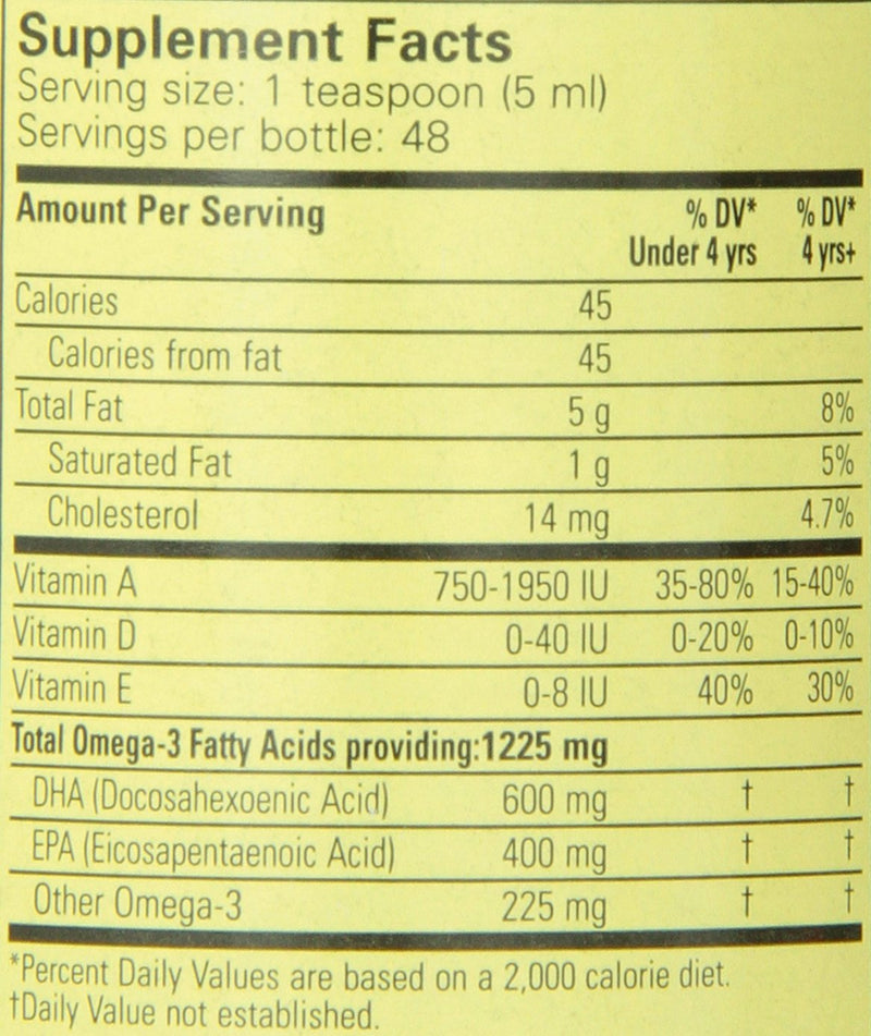[Australia] - Child Life Cod Liver Oil, Glass Bottle, 8-Ounce 1 