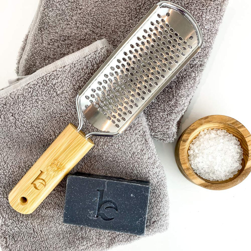 [Australia] - Foot File - Callus Remover Tool for Dead Skin Removal, at Home Pedicure Tools, Foot Rasp Callus Remover Feet and Heels, Smooth Soft Feet Using a Grater & Scraper (Bamboo & Stainless Steel) (1 Pack) 1 Count (Pack of 1) 
