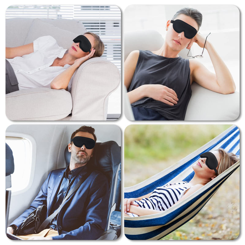 [Australia] - Sleep Eye Mask, 3D Contoured Sleep Mask Light Blocking Sleep Mask for Women and Men, Soft and Comfortable Night Eye Blinder, Suitable for Travel, Lunch Breaks, Sleeping, Meditation Black 