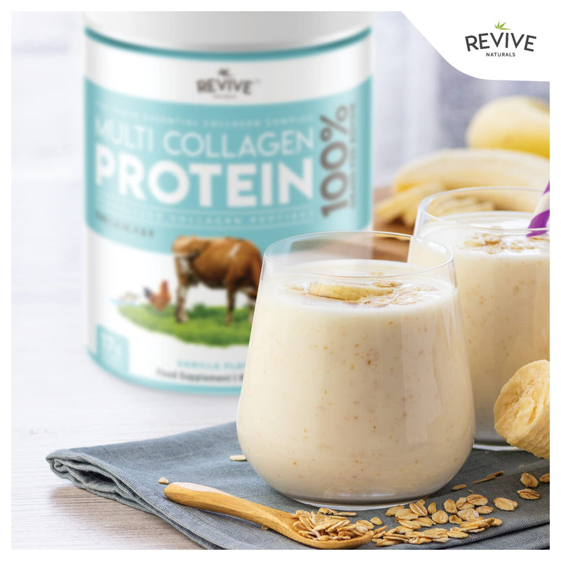 [Australia] - Vanilla Multi Collagen Protein Powder - 400g - Unsweetened - 5 Types of Collagen Peptides - Hydrolysed Grass Fed Bovine, Wild Caught Marine & Free-Range Chicken - Keto Approved 