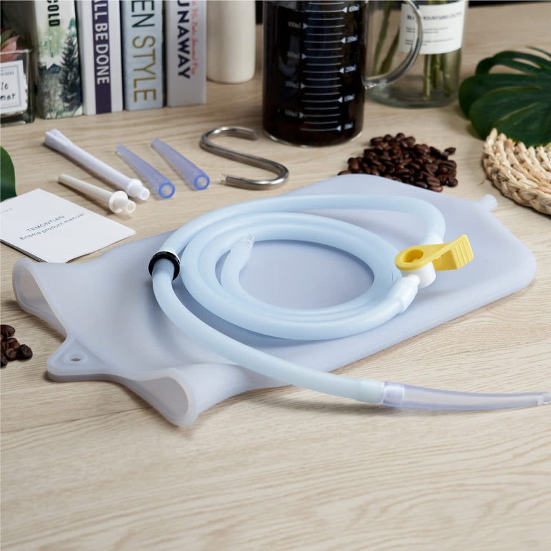 [Australia] - TEMONTIAN Enema Bag Kit for Colon Cleansing, Enema Kit for Colon Detox Coffee Enemas，Anal Douche for Women/Men(Blue) Blue 