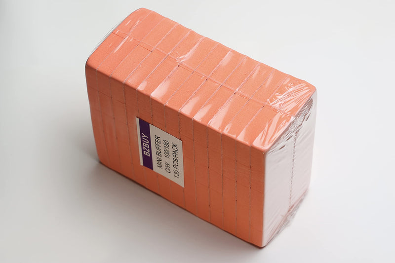 [Australia] - Bzbuy Nail Mini Orange Buffer Block File 100/180 Grit 2 Sided (130 Count) 