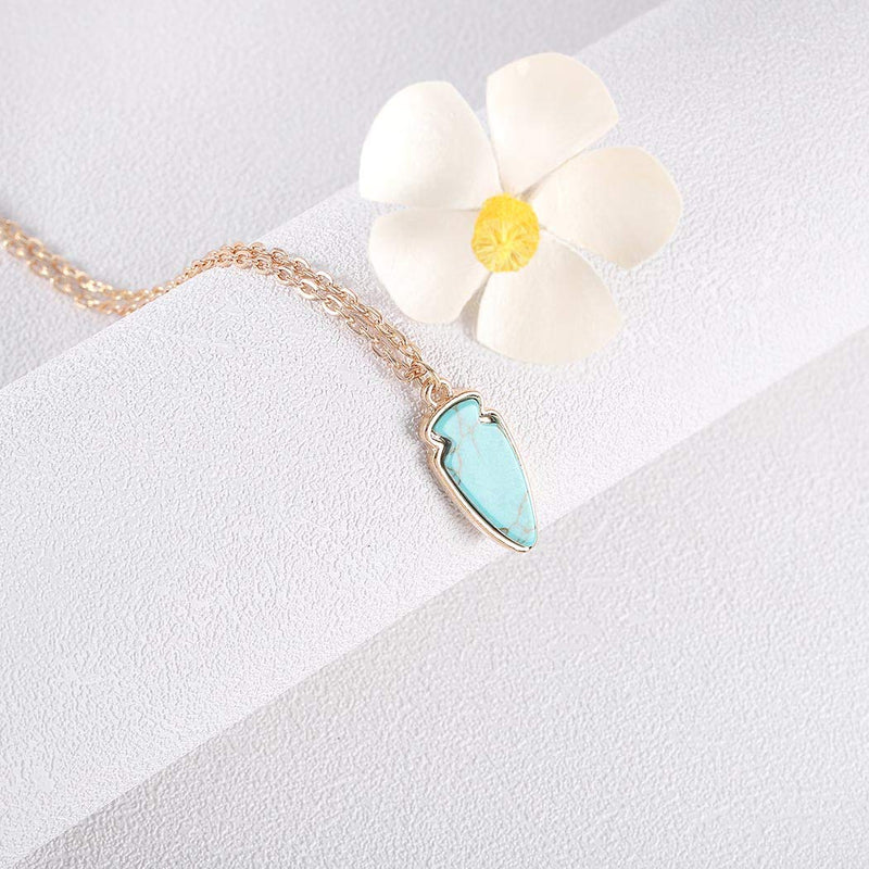 [Australia] - Ibliss Boho Layered Necklace Chain Gold Shell Bar Pendant Necklace Turquoise Beach Necklace Jewelry for Women and Girls 