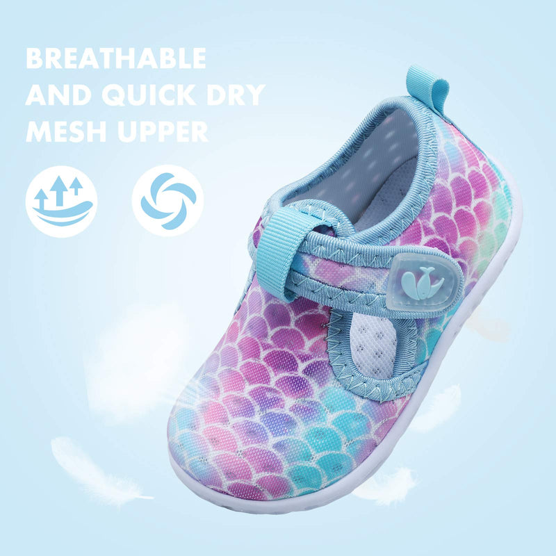 [Australia] - JOINFREE Toddler Shoes Boys Girls Water Shoes Barefoot Kids Breathable Sneakers Shoes for Walking Running 6-12 Months Infant Abstract Colorful 