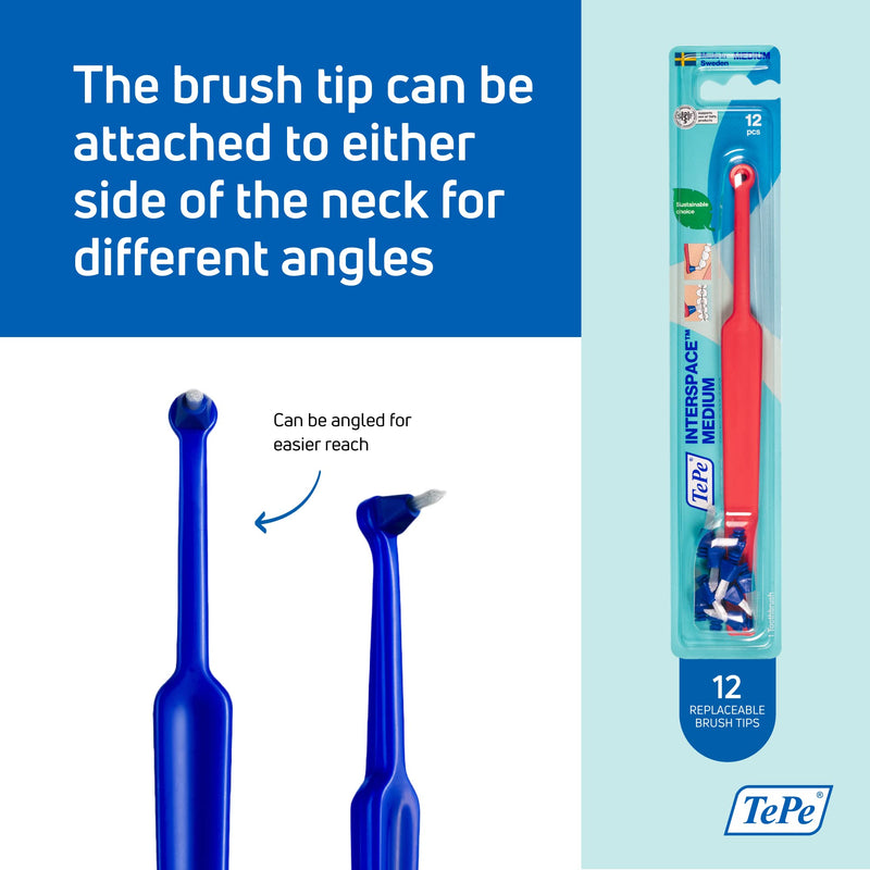 [Australia] - TePe Interspace Brush (Medium) With 12 Heads (Assorted Colors) 