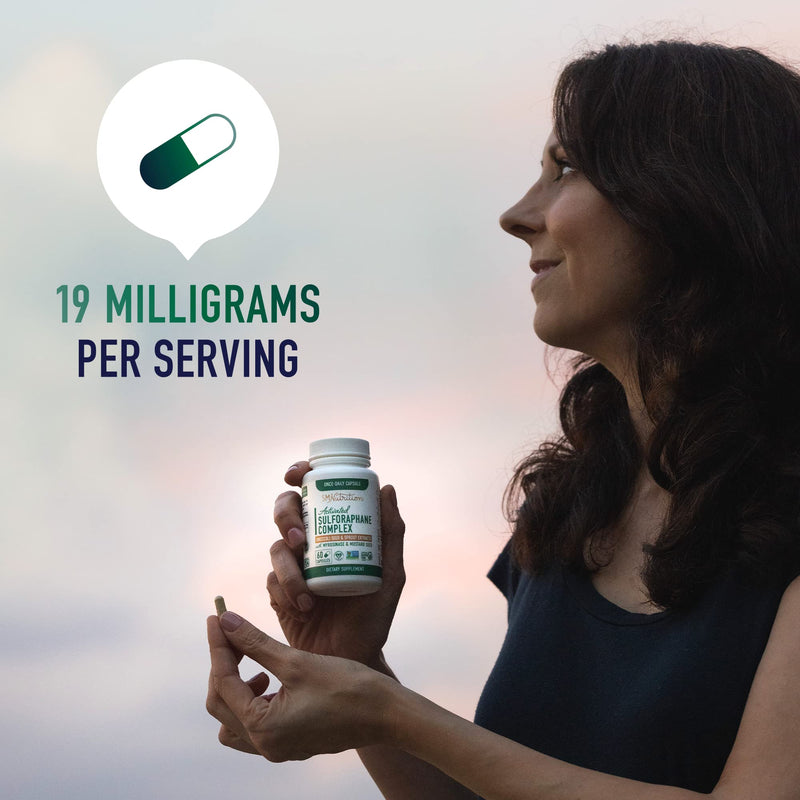 [Australia] - Sulforaphane Supplement 19mg Real Stabilized Sulforaphane | 405mg Complex | 125mg of Glucoraphanin & Myrosinase | from Broccoli Sprouts & Seed Extract | Antioxidant, Detoxification, Cellular Health 