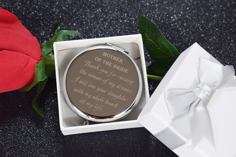 [Australia] - NKIPORU Mother of Bride Gifts from Daughter Compact Mirror Pocket Mirrors Women Bride Gift 