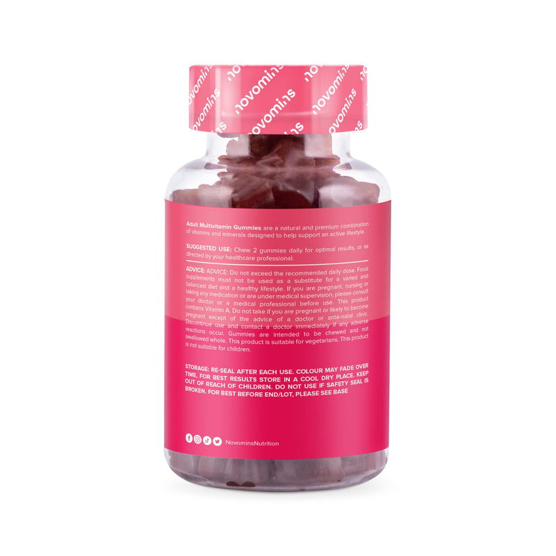 [Australia] - Multivitamin Gummies - 17 Essential Multi Vitamins � Chewable Gummy Vitamins - 1 Month Supply - Vegan � Peach - for Women & Men � Multivitamin Gummies by Novomins 