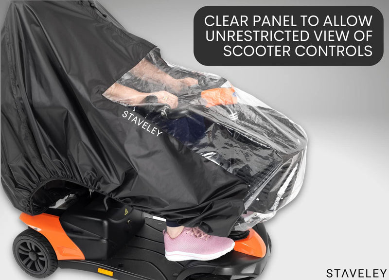 [Australia] - Staveley Standard Size Mobility Scooter Cape | Waterproof Rain Poncho Cover for Electric Scooters and Wheelchair | Perfect for Boot Scooters 