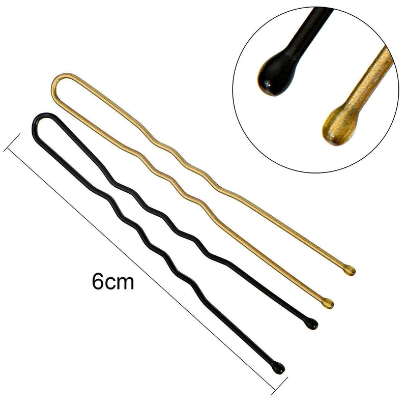[Australia] - Black Hair Pins,Bobby Pins U shape Hair Bun Pins Bun Pins Hair Clips Hair Grips for Women Hair Styling Pins 50 Pieces Ideal for All Hair Types (6 cm/2.36 Inch) BIack-U 