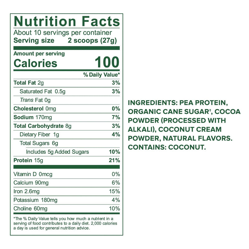 [Australia] - Vega Protein Made Simple, Dark Chocolate, Stevia Free Vegan Plant Based Protein Powder, Healthy, Gluten Free, Pea Protein for Women and Men, 9.6 Ounces (10 Servings) 10 Servings (Pack of 1) 